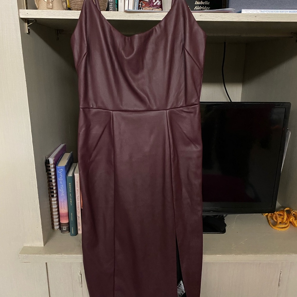 Steve Madden Maroon Leather Dress